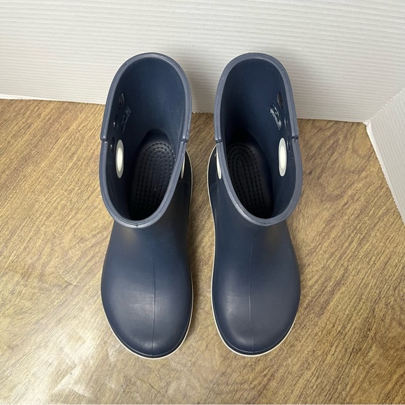 Crocs Jaunt‎ Shorty Rain Boot Navy Blue Rain Boots Size 7 - Picture 3 of 9